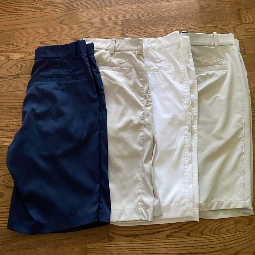 Nike Golf Dri-FIT Shorts - White, Blue, Beige